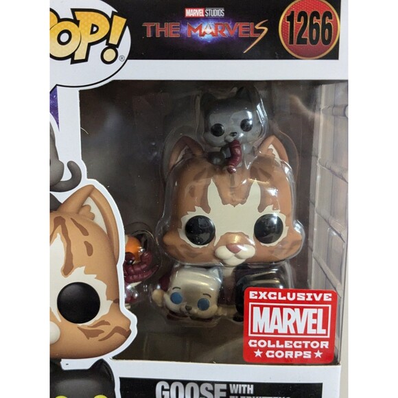 Marvel Collector Corps Funko Pop Goose W/ Flerkittens 1266 & Captain Marvel 1265 - Picture 7 of 8